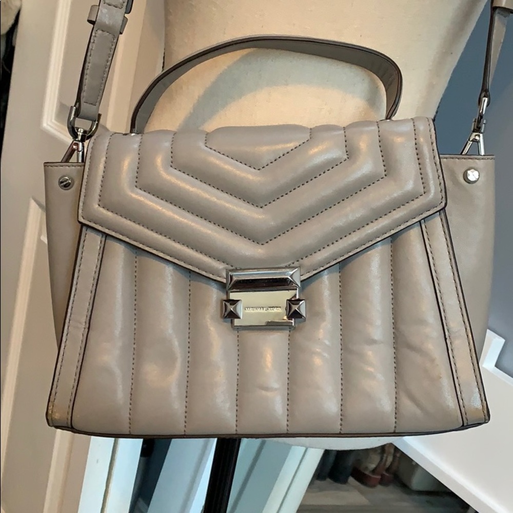 Michael Kors Grey Quilted shoulder bag